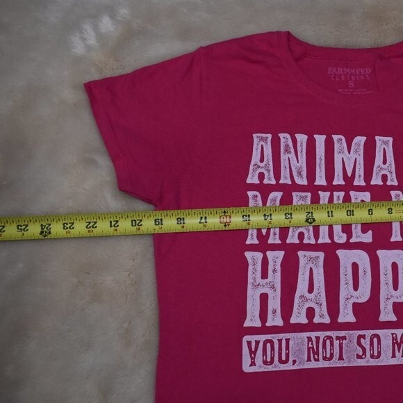 Animal Lover T-Shirt Animals Make Me Happy Size Small - Picture 6 of 9
